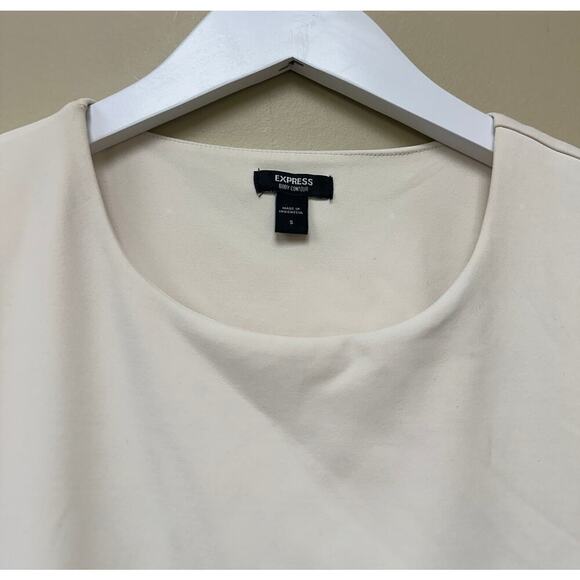 Express Body Contour White Sleeveless Open Back Cutout Thong Bodysuit Size S - Picture 4 of 11